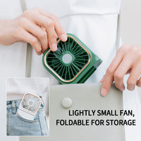 Mini Foldable hanging neck Cooling fan-Fans-Golonzo