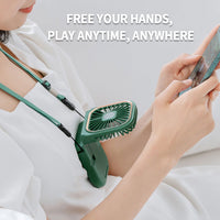 Mini Foldable hanging neck Cooling fan-Fans-Golonzo