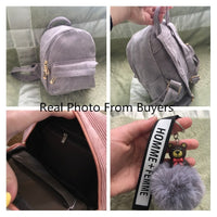 Mini Pastel Corduroy Backpack-Backpacks-Golonzo