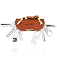 Leather Smart Key Wallet DIY Keychain - Key Organizer Holder-Key Holder-Golonzo