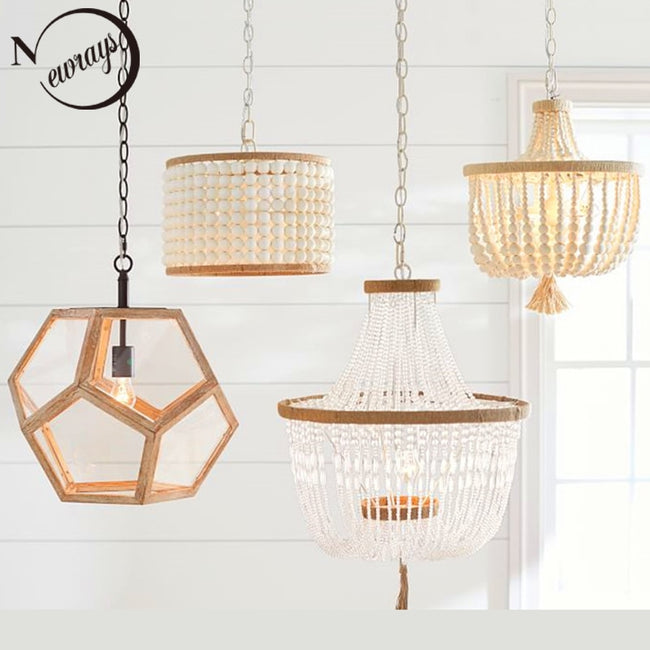 Modern minimalist round wooden led lamp crystal-Golonzo