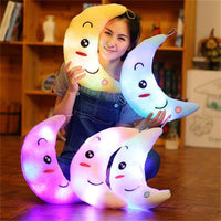 Moon Pillow Plush Toys Cute Luminous Pillow Toy Led Light Pillow Glow in Dark Plush Pillow Doll-LED light Bulbs-Golonzo