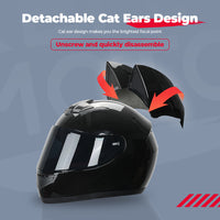 Cat Ears Motorcycle Helmet-Motorcycle Helmets-Golonzo