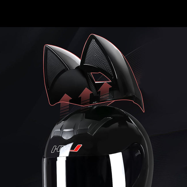 cat shaped motorcycle helmet Full Face Motorcycle Helmet with Cat Ears – Golonzo