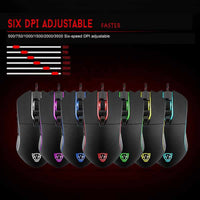 V30 Wired USB Gaming Mouse - 3500 DPI Backlight Professional Support Macro Programming-Mice & Trackballs-Golonzo