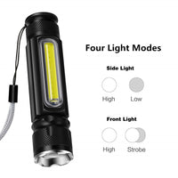 Multifunctional LED Flashlight USB Rechargeable Battery-Flashlights-Golonzo