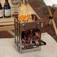 Outdoor Portable Firewood Stove - For Camping Picnic and Cooking-Wood Stoves-Golonzo