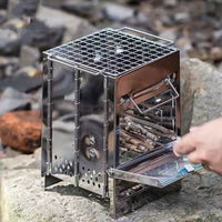 Outdoor Portable Firewood Stove - For Camping Picnic and Cooking-Wood Stoves-Golonzo