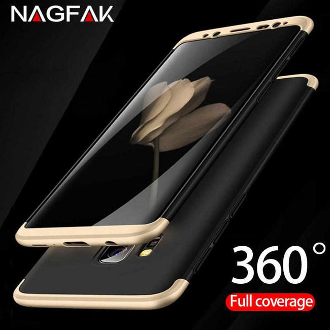 360 Degree Full Cover Case For Samsung Galaxy S9 S8 Plus - Shockproof Cover Hard Protective Case-Mobile Phone Case-Golonzo