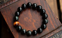 Tiger's eye + Natural Black Onyx Stone Bracelet [ Energy Balance Bracelet ] For Leo Lovers-Charms & Pendants-Golonzo