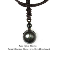 Lucky Love Necklaces & Pendants - Obsidian Natural Stone Eye Beads-Necklace-Golonzo