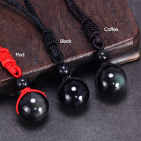 Lucky Love Necklaces & Pendants - Obsidian Natural Stone Eye Beads-Necklace-Golonzo