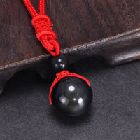 Lucky Love Necklaces & Pendants - Obsidian Natural Stone Eye Beads-Necklace-Golonzo