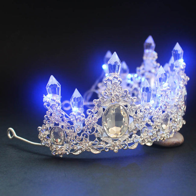 Wedding Hair Accessories Baroque LED Light Tiaras-Hair Accessories-Golonzo