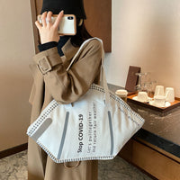 Fashion Shopping Bag - Covid-19 Mask Design-Shopping Bags-Golonzo
