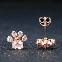 Women Cat Paw Earrings Rose Gold Color-Earrings-Golonzo