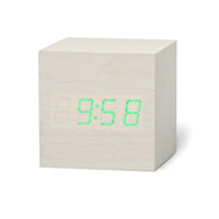 Digital Wooden LED Alarm Clock Wood Retro Glow Clock Desktop Table Decor Voice Control Snooze Function Desk Tool-Alarm Clocks-Golonzo