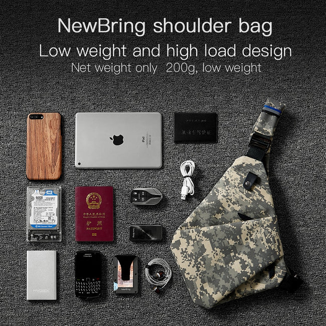 Waterproof Nylon Chest Bag for Men-Handbags-Golonzo
