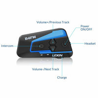 LX B4FM Motorcycle Bluetooth Helmet Headsets Intercom-Motorcycle Helmet Parts & Accessories-Golonzo