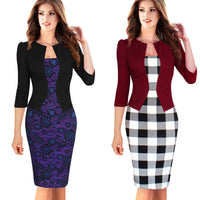 One-piece Faux Jacket Vintage Elegant Patterns-Golonzo