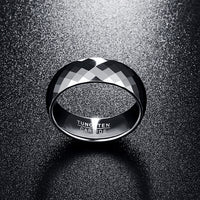 Multi-faceted High Polished Domed Tungsten Carbide Wedding Band Rings-ring-Golonzo