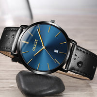 Ultra thin Fashion Wristwatch - Waterproof Leather Watchband-Watch-Golonzo