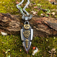 Viking Necklace - Odin's Spear Valknut Gungnir-Necklaces-Golonzo