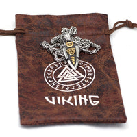 Viking Necklace - Odin's Spear Valknut Gungnir-Necklaces-Golonzo