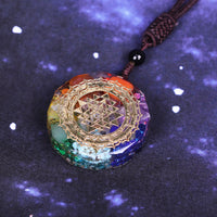 Orgonite Pendant Sri Yantra Necklace Sacred Geometry-Necklace-Golonzo