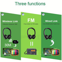 Multifunction stereo Wireless Headset with Microphone-Headphones-Golonzo