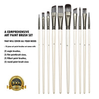 Nylon Tips Paint Brushes Set for Acrylic Art-Paint Brushes-Golonzo