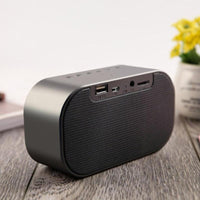 LED Digital Alarm Clock with Bluetooth Speaker Radio Wireless Music Player-Alarm Clocks-Golonzo