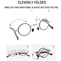 Screwless Titanium Ultra Light Folding Glasses-Glasses-Golonzo