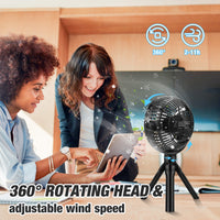 Portable Mini Air Cooling Fan 2600mAh USB Chargeable - Electric Desktop Fan-Fans-Golonzo