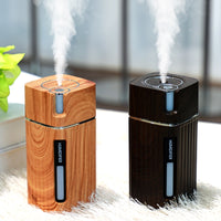Portable Mini Humidifier Wood Grain 300ML Ultrasonic Car-Air Conditioner-Golonzo