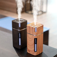 Portable Mini Humidifier Wood Grain 300ML Ultrasonic Car-Air Conditioner-Golonzo