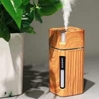 Portable Mini Humidifier Wood Grain 300ML Ultrasonic Car-Air Conditioner-Golonzo