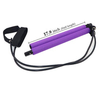 Portable Pilates Bar Kit Resistance Band Yoga Pilates Stick Yoga Exercise Bar Foot Loop for Yoga-Exercise & Fitness-Golonzo