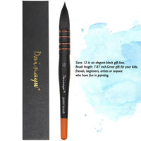 Premium Professional Round Squirrel Hair & Horse Hair Synthetic Blend Paint Brush-Paint Brushes-Golonzo