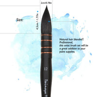 Premium Professional Round Squirrel Hair & Horse Hair Synthetic Blend Paint Brush-Paint Brushes-Golonzo