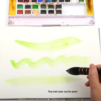 Premium Professional Round Squirrel Hair & Horse Hair Synthetic Blend Paint Brush-Paint Brushes-Golonzo