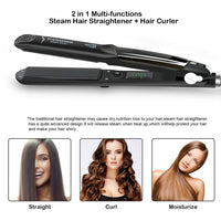 Professional Hair Salon Steam Styler - Healthy&Silky Hair Straightener-Curling Irons-Golonzo