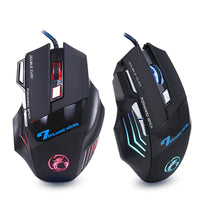 Professional Gaming Mouse - 7 Button 5500 DPI LED Optical USB Computer Mouse-Mice & Trackballs-Golonzo