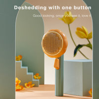 Pumpkin Pet Brush, Self Cleaning Slicker Brush for Grooming-Pet Combs & Brushes-Golonzo