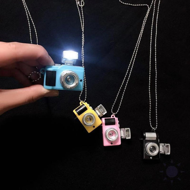 Punk Flash Camera Necklaces Pendant Luminous Necklace Retro-Necklace-Golonzo