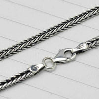 Real 925 Sterling Thai Silver Fox Tail Chain - Vintage Punk Necklaces-Necklace-Golonzo