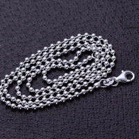 Real Pure 925 Sterling Silver Chain Necklace 2.5 -3.0mm - Vintage Thai Silver Fashion Long Necklace-Necklace-Golonzo