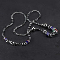 Vintage Enameling Beads Real 925 Sterling Silver Necklace-Necklace-Golonzo