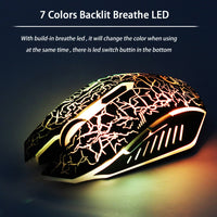 Rechargeable Breathing LED Wireless Gaming Mouse-Mouse-Golonzo