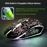 Rechargeable Breathing LED Wireless Gaming Mouse-Mouse-Golonzo